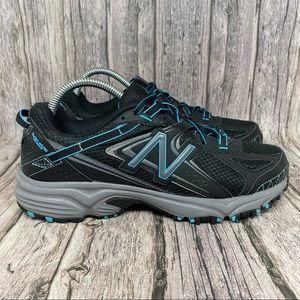 New Balance 411v2 All Terrain Wmns Size 9 Black/Blue Trail Hiking Running Shoes